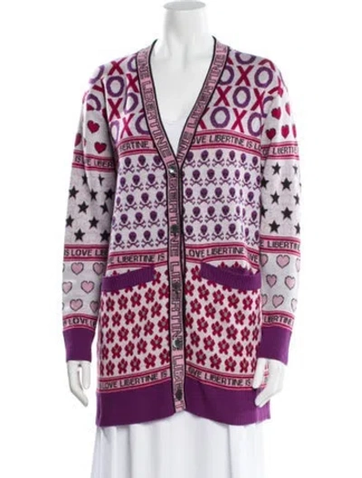 Pre-owned Libertine Cashmere Printed Sweater In Purple
