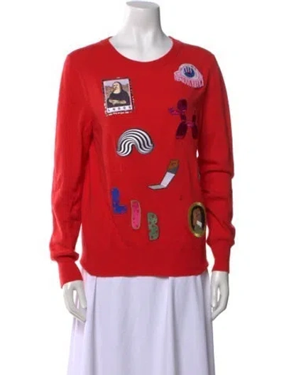 Pre-owned Libertine Cashmere Printed Sweater In Red