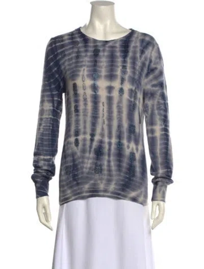 Pre-owned Libertine Cashmere Tie-dye Print Sweater In Blue