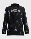 Libertine Cecil Beaton Carnation Double-breasted Jacket In Black