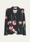 Libertine Cecil Beaton Pink Carnation Patch Pocket Jacket In Mul
