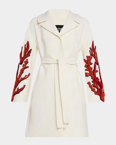Libertine Coral Patches Vienna Wrap Coat