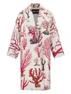 Libertine Coral-print Coat In White