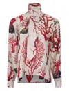 Libertine Venetian Coral Slim Keith Tie Blouse In Neutral