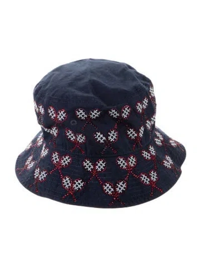 Pre-owned Libertine Crystal Embellished Bucket Hat W/tags In Blue