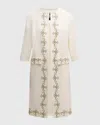 Libertine Eisenhower Embellished Open Duster Coat In Ivo