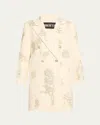 Libertine Elizabeth St Garden Embellished Double-breasted Wool Coat In Ivo