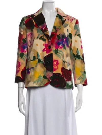 Pre-owned Libertine Floral Print Blazer In Multicolor