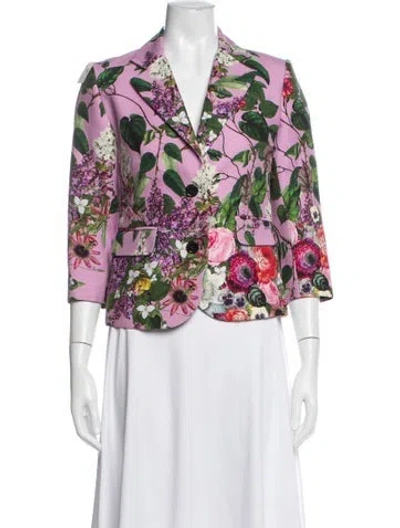 Pre-owned Libertine Floral Print Blazer In Pink