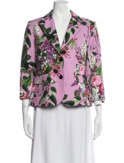 Pre-owned Libertine Floral Print Blazer In Pink