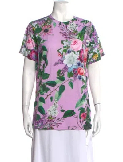 Pre-owned Libertine Floral Print Crew Neck T-shirt In Multicolor