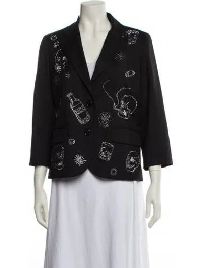 Pre-owned Libertine Floral Print Evening Jacket In Black