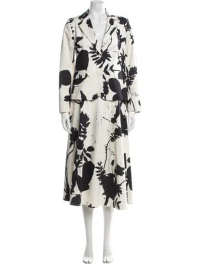 Pre-owned Libertine Floral Print Skirt Suit In Neutral