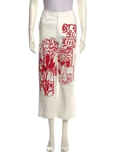 Pre-owned Libertine Floral Print Wide Leg Pants In Multi