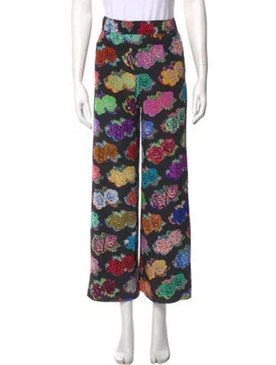 Pre-owned Libertine Floral Print Wide Leg Pants In Multi