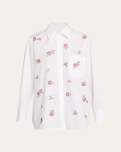 Libertine Florecita Embellished Artisan Shirt In White