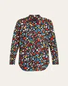 Libertine Flower Gems Button-down Shirt In Multi