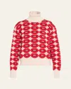 Libertine French Kissing In The Usa Cropped Cashmere Turtleneck In Mul