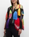 Libertine Fringe With Benefits Short Blazer Jacket In Black