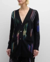Libertine Fwb Oversized Cardigan With Crystal Detail In Black