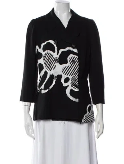 Pre-owned Libertine Graphic Print Blazer In Black