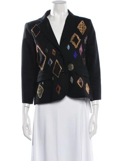 Pre-owned Libertine Graphic Print Blazer In Black