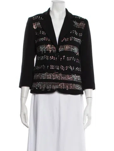 Pre-owned Libertine Graphic Print Blazer In Black