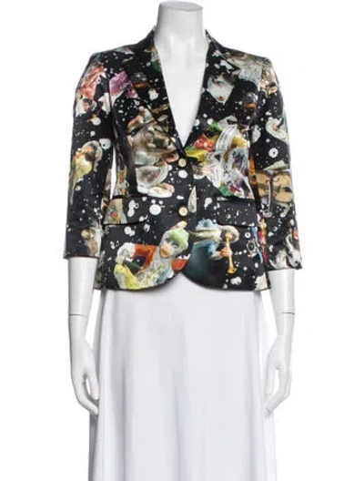 Pre-owned Libertine Graphic Print Blazer In Multi