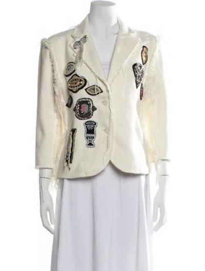 Pre-owned Libertine Graphic Print Blazer In Neutral