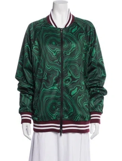 Pre-owned Libertine Graphic Print Bomber Jacket In Green