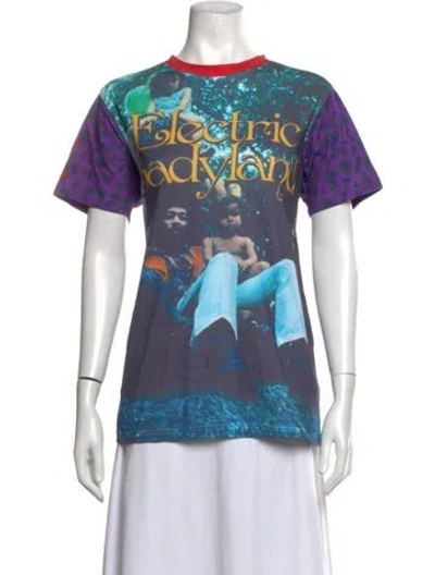 Pre-owned Libertine Graphic Print Crew Neck T-shirt In Blue