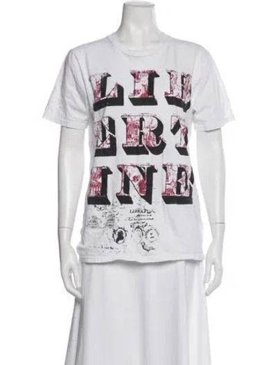 Pre-owned Libertine Graphic Print Crew Neck T-shirt In White