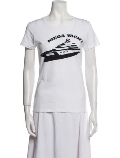 Pre-owned Libertine Graphic Print Crew Neck T-shirt In White