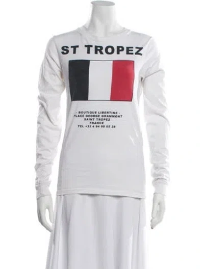 Pre-owned Libertine Graphic Print Crew Neck T-shirt In White