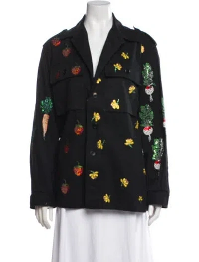 Pre-owned Libertine Graphic Print Jacket W/ Tags In Blue