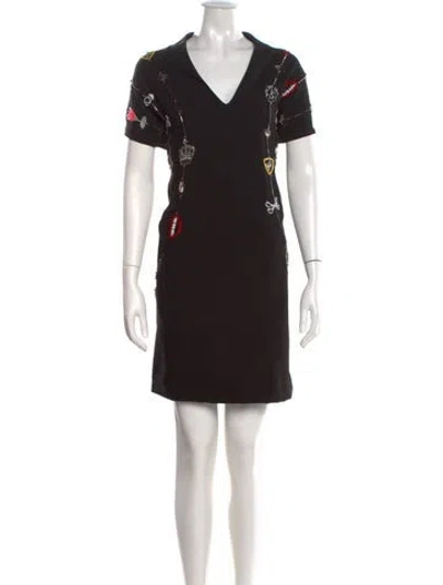 Pre-owned Libertine Graphic Print Mini Dress In Black