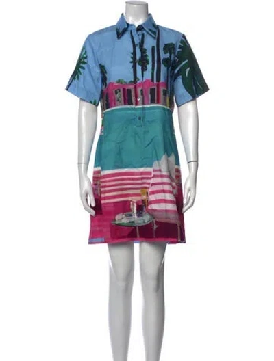 Pre-owned Libertine Graphic Print Mini Dress In Multicolor