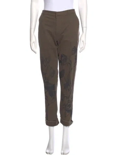 Pre-owned Libertine Graphic Print Straight Leg Pants In Brown