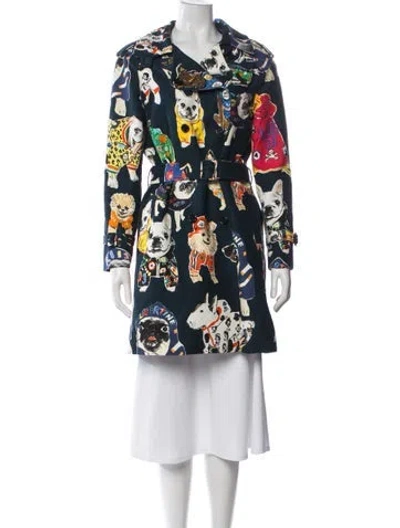 Pre-owned Libertine Graphic Print Trench Coat In Multi