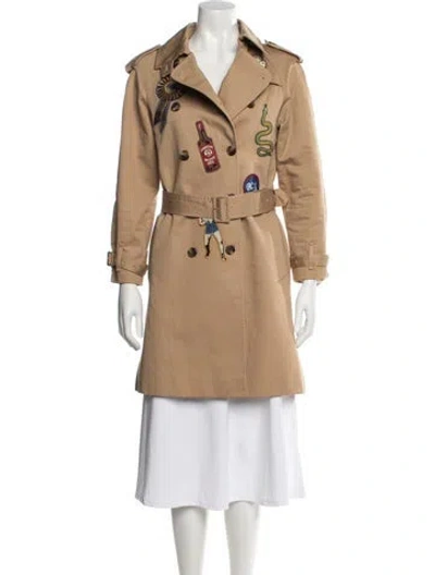 Pre-owned Libertine Graphic Print Trench Coat In Neutral