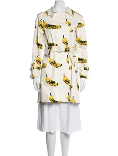 Pre-owned Libertine Graphic Print Trench Coat In Neutral
