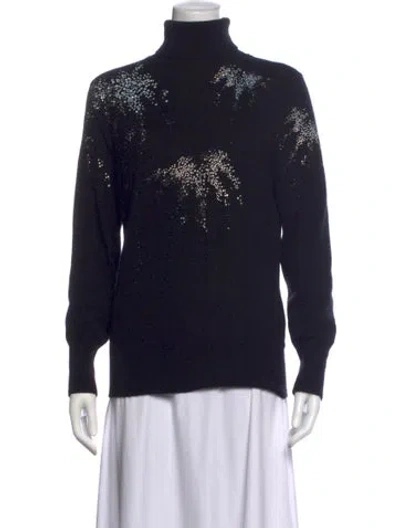 Pre-owned Libertine Graphic Print Turtleneck Sweater In Black