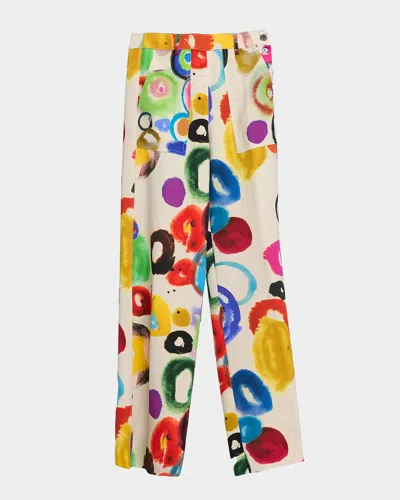 Libertine Jh Gouache Sailor Straight-leg Pants In Multi