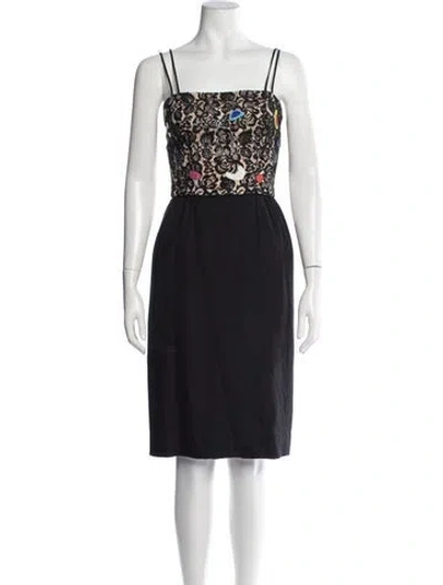 Pre-owned Libertine Lace Pattern Knee-length Dress In Black