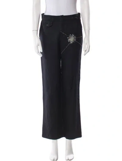 Pre-owned Libertine Linen Wide Leg Pants In Black