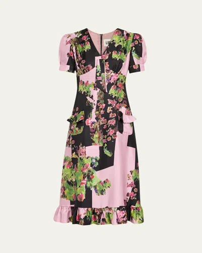 Libertine London Terrace Short-sleeve Ruffle Midi Dress
