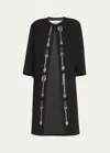 LIBERTINE MICHELIN STAR DUSTER COAT WITH CRYSTAL DETAILS