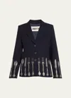 LIBERTINE MICHELIN STAR RIDING JACKET WITH CRYSTAL DETAILS