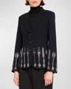 Libertine Michelin Star Riding Jacket With Crystal Details In Nvy
