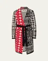 Libertine Mix It Up Cashmere Belted Slim Cardigan In Mul